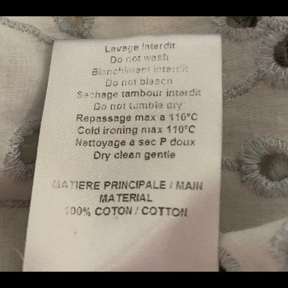 See by Chloe Off The Shoulder Broderie Anglais Blouse Size 6 - Picture 9 of 9